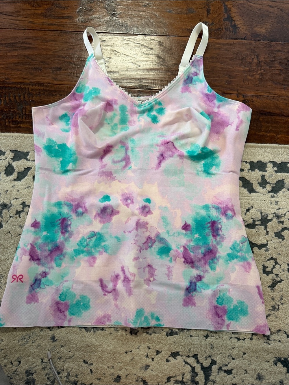 Ruby Ribbon Light Pink Floral Tie-Dye Heritage Cami  Style 1798